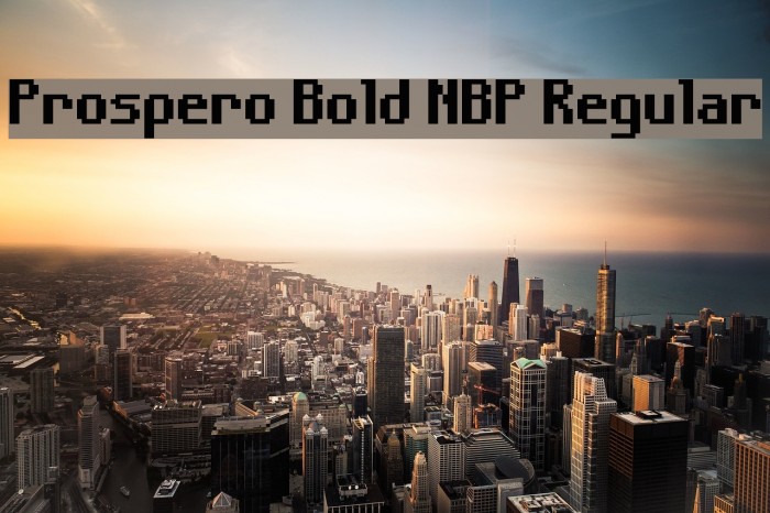 Prospero Bold NBP Regular Font examples