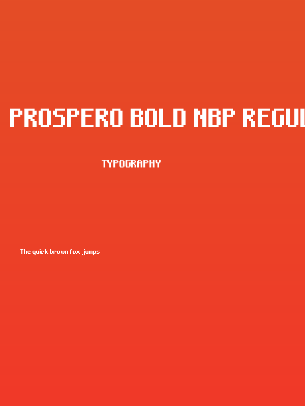 Prospero Bold NBP Regular Poster