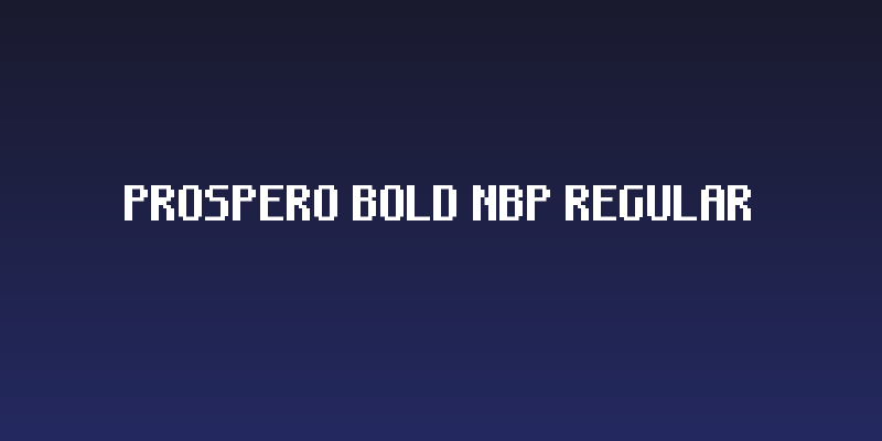 Prospero Bold NBP Regular Social Header