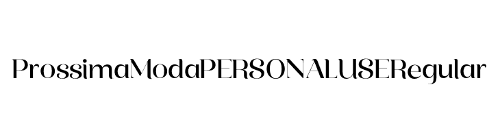 Prossima Moda PERSONAL USE Regular  免费字体下载