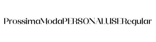 Prossima Moda PERSONAL USE Regular  baixar fontes gratis