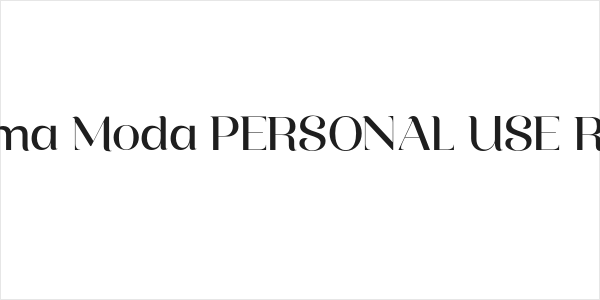 Prossima Moda PERSONAL USE Regular Logo