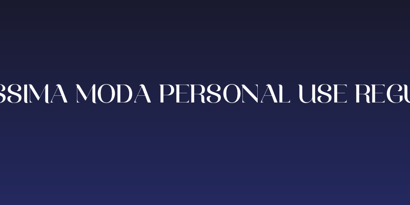 Prossima Moda PERSONAL USE Regular Social Header