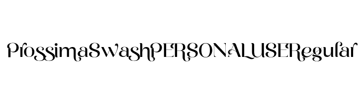 Prossima Swash PERSONAL USE Regular  font caratteri gratis