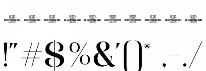 Prossima Swash PERSONAL USE Regular Font OTHER CHARS