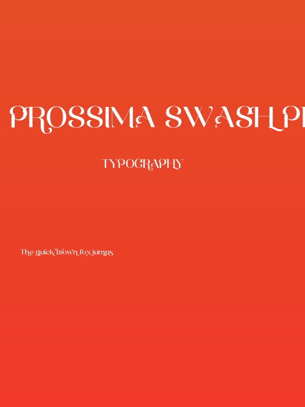Prossima Swash PERSONAL USE Regular Poster