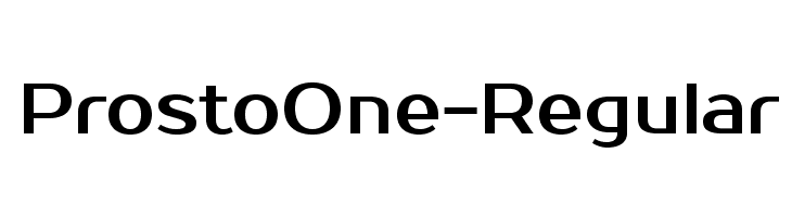 ProstoOne-Regular Font
