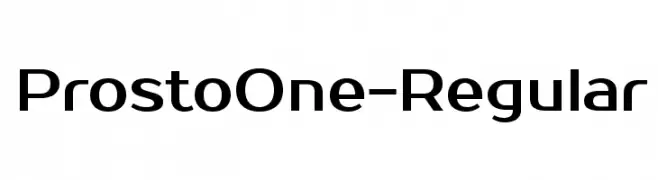 ProstoOne-Regular  Frei Schriftart Herunterladen