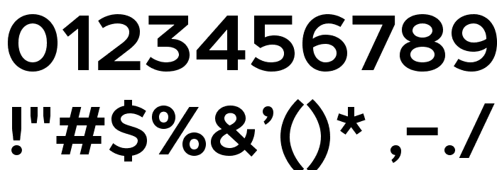 ProstoSans-Bold Font OTHER CHARS