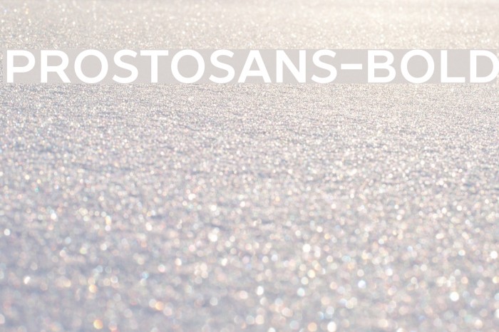 ProstoSans-Bold Font examples