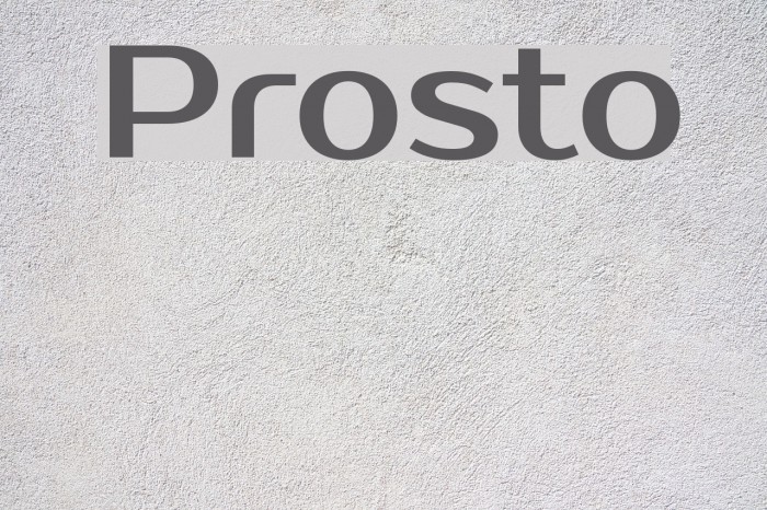 Prosto Font examples
