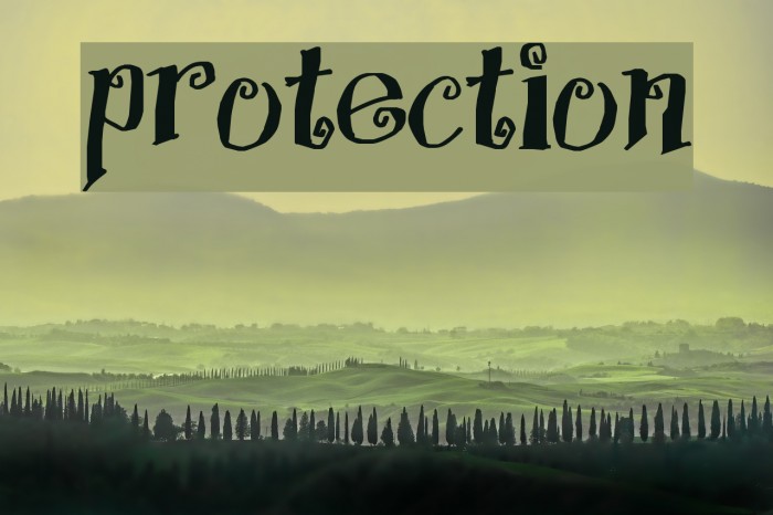 Protection Schriftart examples