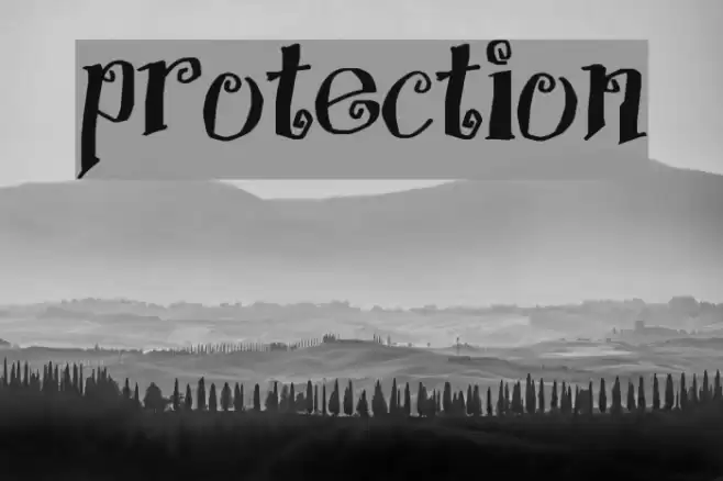 Protection Schriftart examples