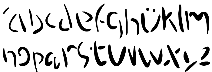 Proteron Font LOWERCASE