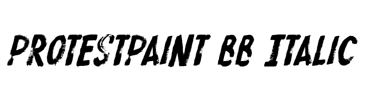 ProtestPaint BB Italic  Frei Schriftart Herunterladen