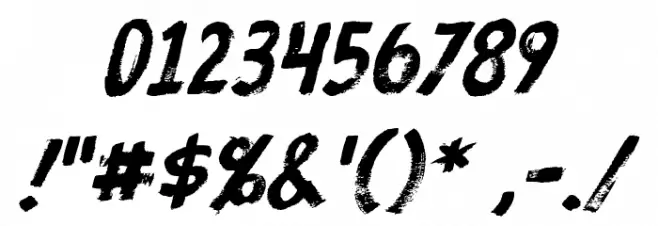 ProtestPaint BB Italic Font OTHER CHARS