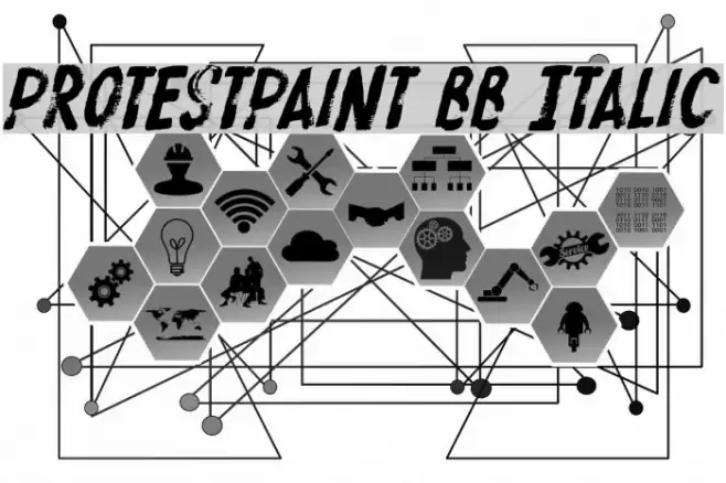 ProtestPaint BB Italic Font examples