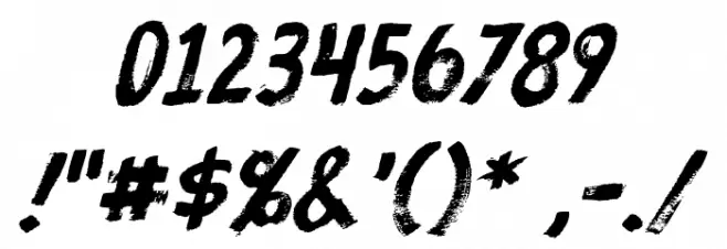 ProtestPaintBB-Italic Font OTHER CHARS