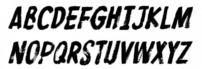 ProtestPaintBB-Italic फ़ॉन्ट अपरकेस