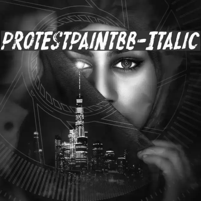 ProtestPaintBB-Italic Font examples