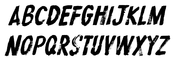 ProtestPaintBB-Italic Font LOWERCASE