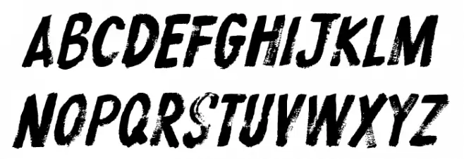 ProtestPaintBB-Italic 字体 小写