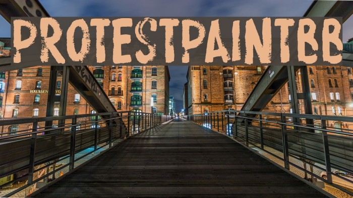 ProtestPaintBB Font examples