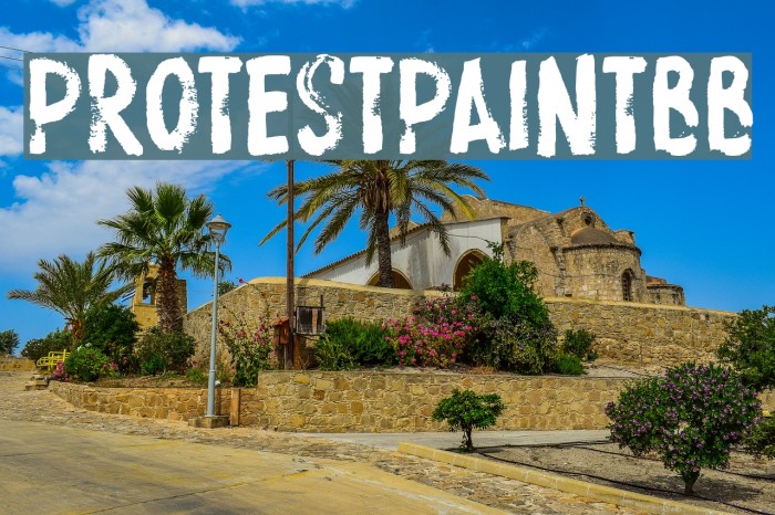 ProtestPaintBB Font examples