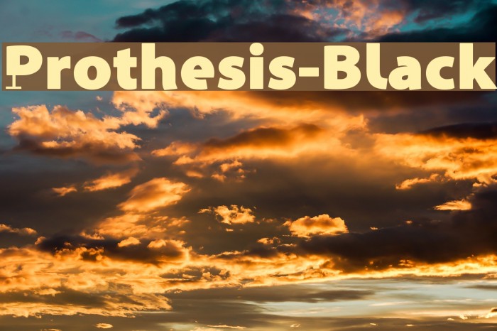 Prothesis-Black Font examples