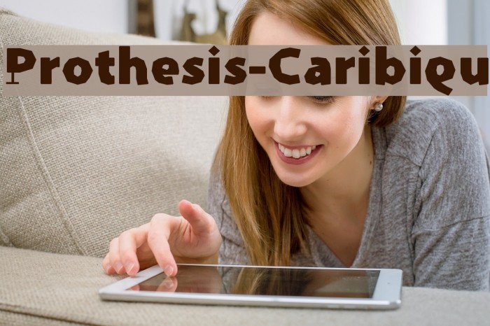 Prothesis-Caribiqu Font examples