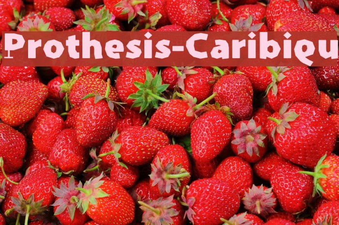 Prothesis-Caribiqu Font examples