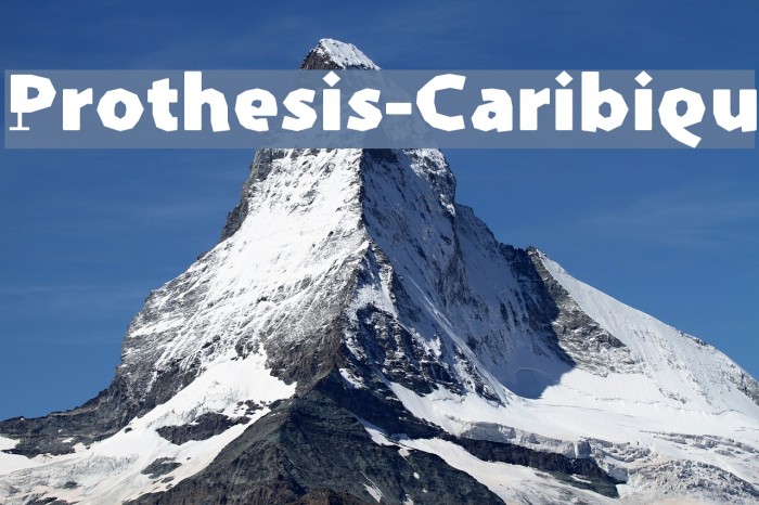 Prothesis-Caribiqu Font examples