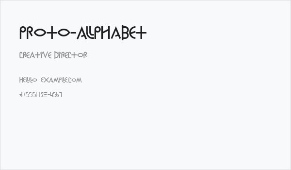 Proto-Alphabet Business Card