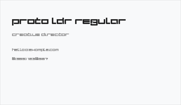 Proto LDR Regular Business Card