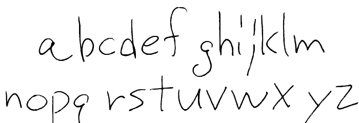 Proto Uncertain Font LOWERCASE