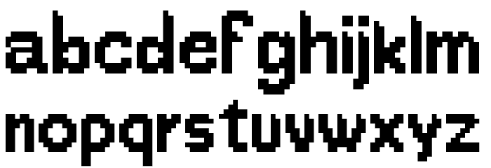 ProtoPixel1 Font LOWERCASE