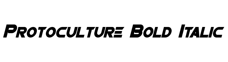 Protoculture Bold Italic  フリーフォントのダウンロード