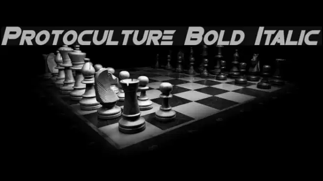 Protoculture Bold Italic Font examples