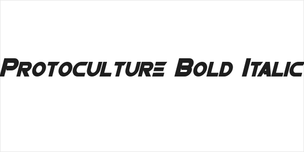 Protoculture Bold Italic Logo