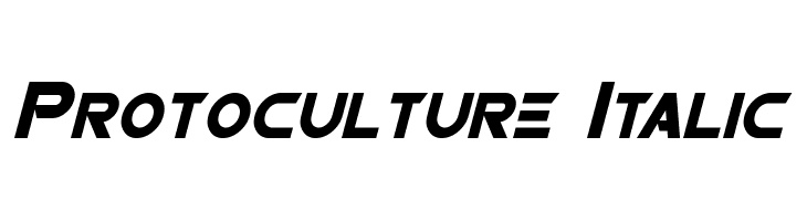 Protoculture Italic  Скачать бесплатные шрифты
