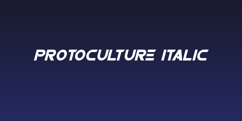 Protoculture Italic Social Header