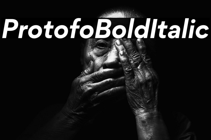 Protofo-BoldItalic Example 3