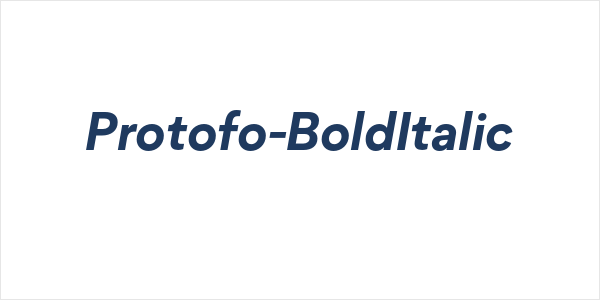 Protofo-BoldItalic Logo