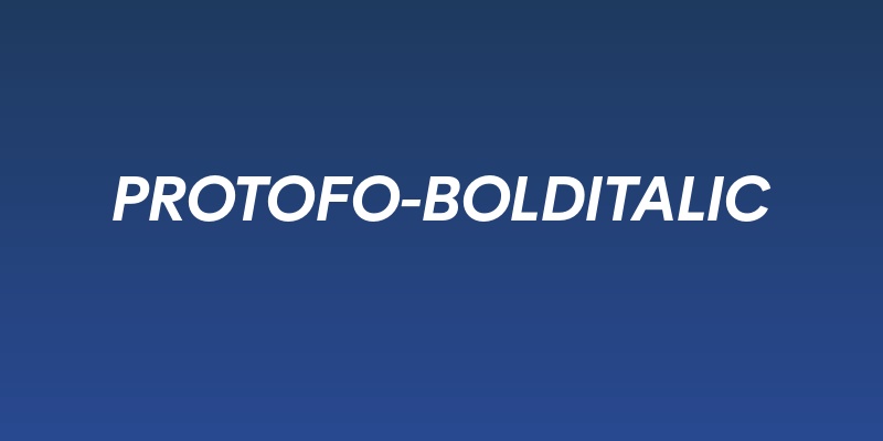 Protofo-BoldItalic Social Header