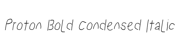 Proton Bold Condensed Italic  免费字体下载