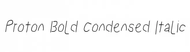 Proton Bold Condensed Italic  नि: शुल्क फ़ॉन्ट्स डाउनलोड