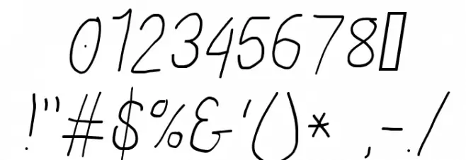 Proton Bold Condensed Italic Font OTHER CHARS