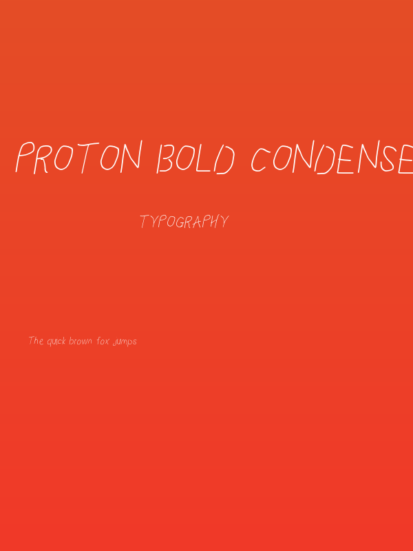 Proton Bold Condensed Italic Poster