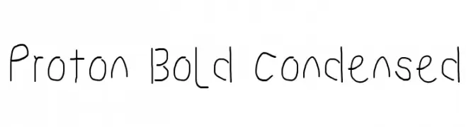 Proton Bold Condensed  नि: शुल्क फ़ॉन्ट्स डाउनलोड