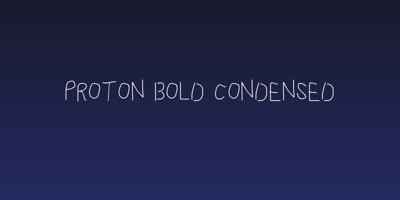 Proton Bold Condensed Social Header